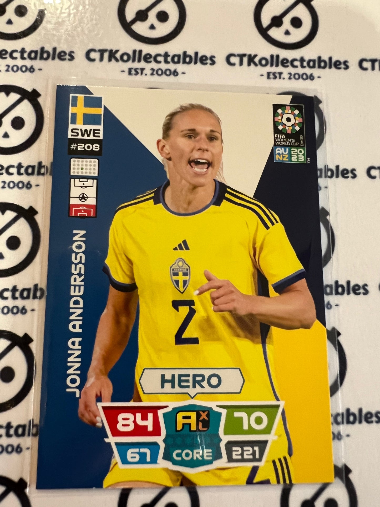 2023 FIFA WWC Adrenalyn Base Card #208 Jonna Anderson SWE