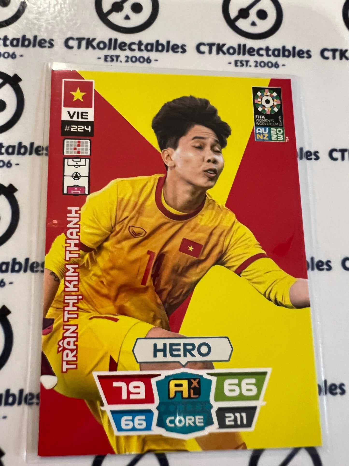 2023 FIFA WWC Adrenalyn Base Card #224 Tran Thi Kim Thana VIE