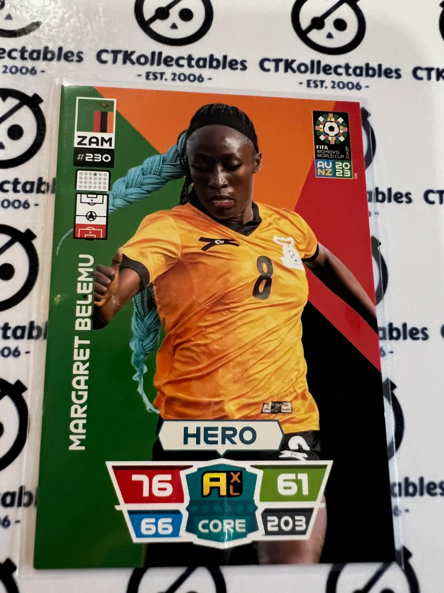 2023 FIFA WWC Adrenalyn Base Card #230 Margaret Belemu ZAM
