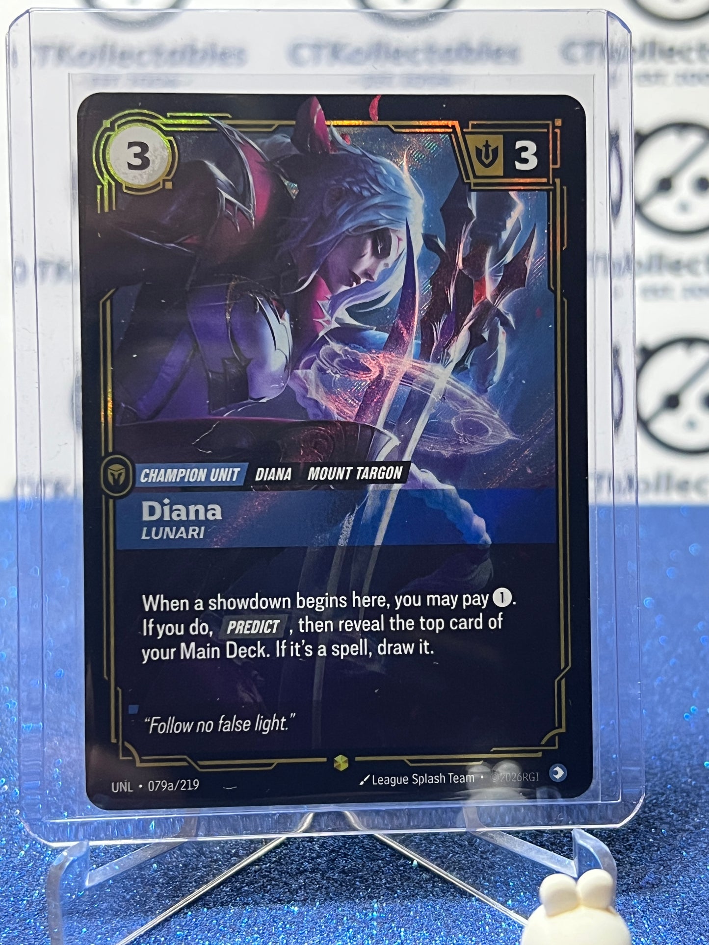 2026 RIFTBOUND LEAGUE OF LEGENDS UNLEASHED DIANA # 079a/219 FOIL TRADING GAME CARD