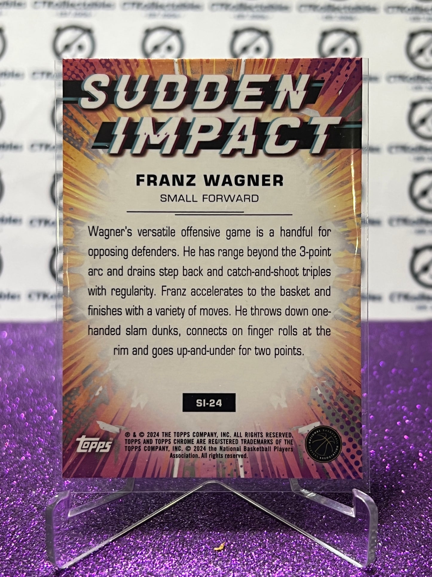 2023-24 TOPPS CHROME FRANZ WAGNER # SI-24 SUDDEN IMPACT ORLANDO MAGIC BASKETBALL