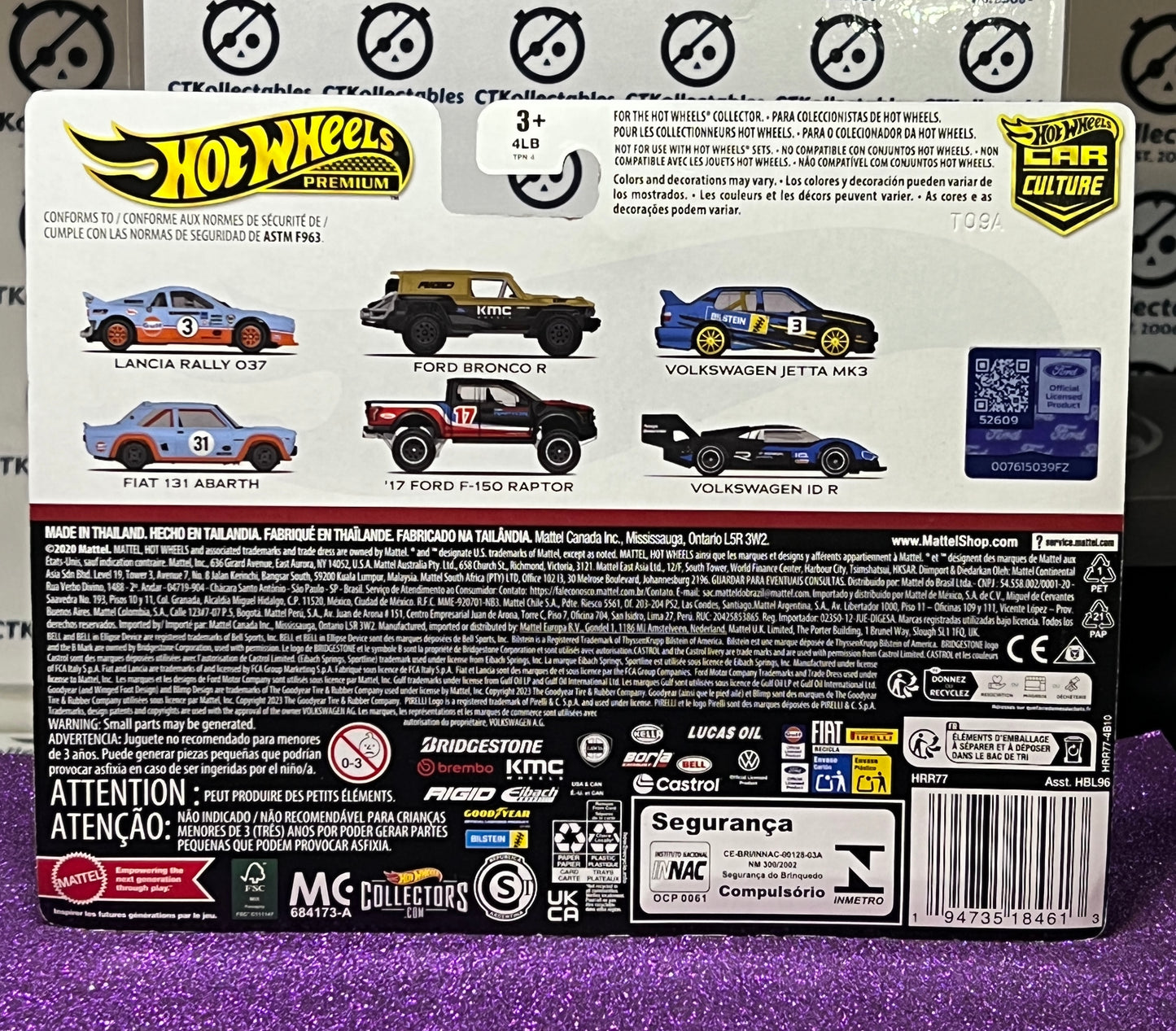 HOT WHEELS PREMIUM MATTEL FORD BRONCO R '17 FORD F150 RAPTOR CAR CULTURE - 2024