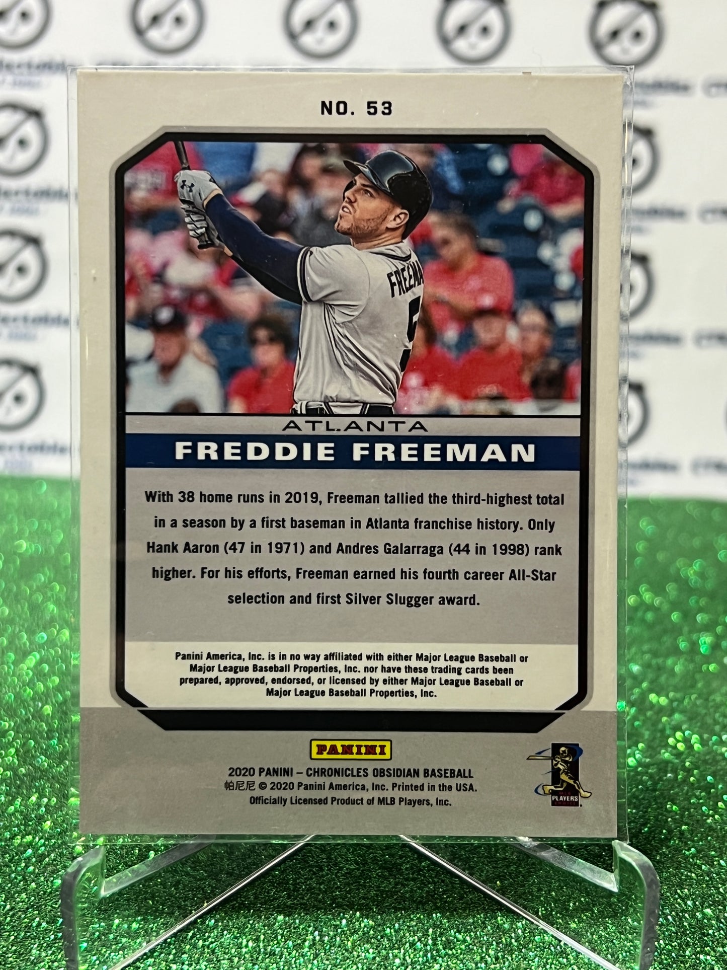 2020 PANINI OBSIDIAN BASEBALL FREDDIE FREEMAN # 53 ATLANTA BRAVES
