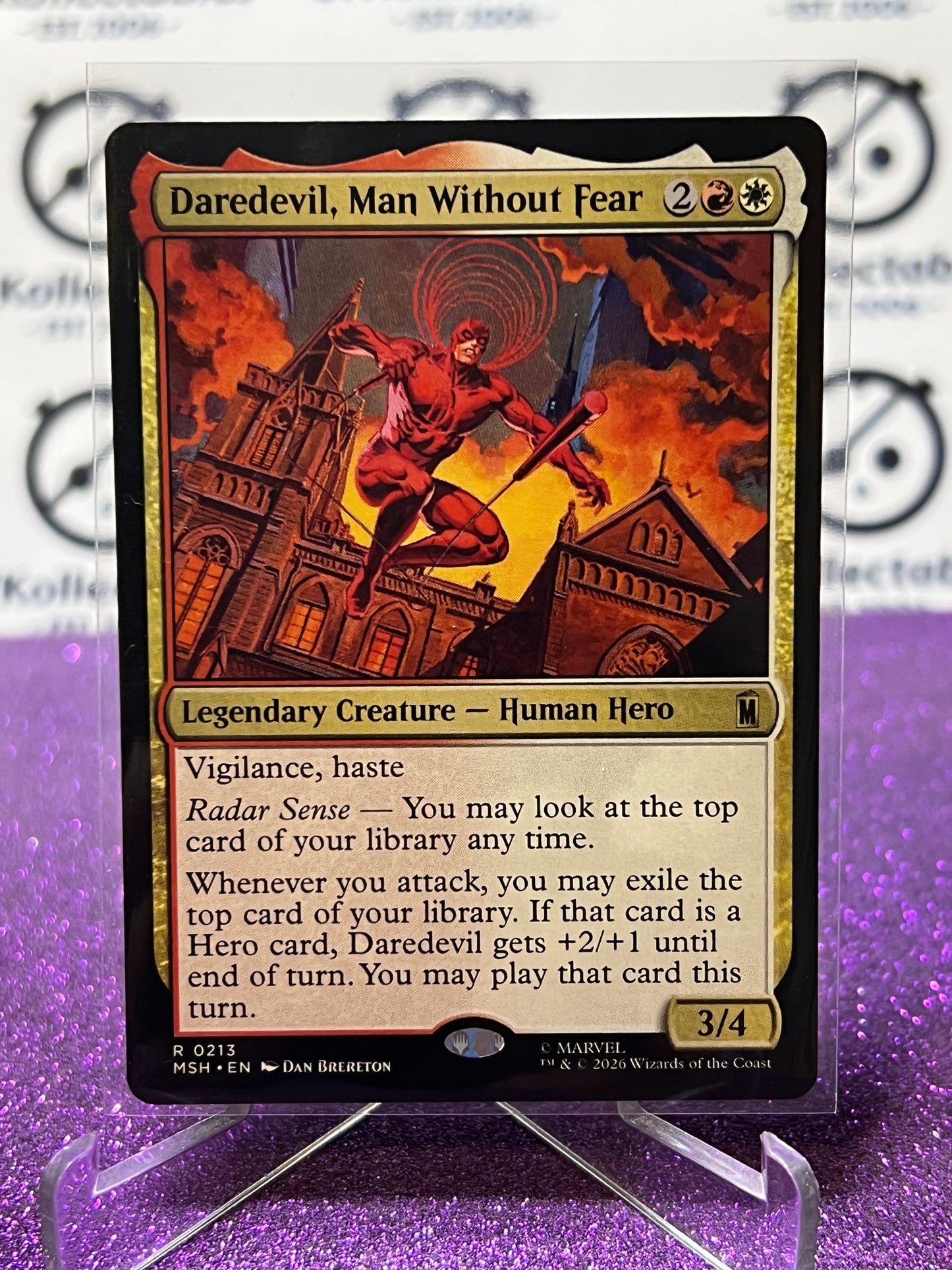 2026 MAGIC THE GATHERING / MARVEL SUPER HEROES DAREDEVIL, MAN WITHOUT FEAR # R 0213 NON-FOIL CARD