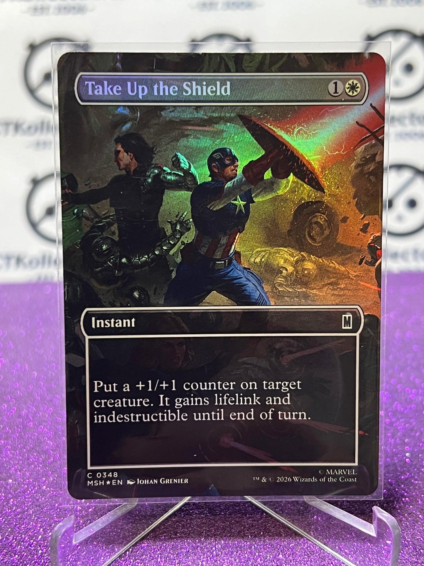 2026 MAGIC THE GATHERING / MARVEL SUPER HEROS TAKE UP THE SHIELD # C 0348 BORDERLESS FOIL CARD