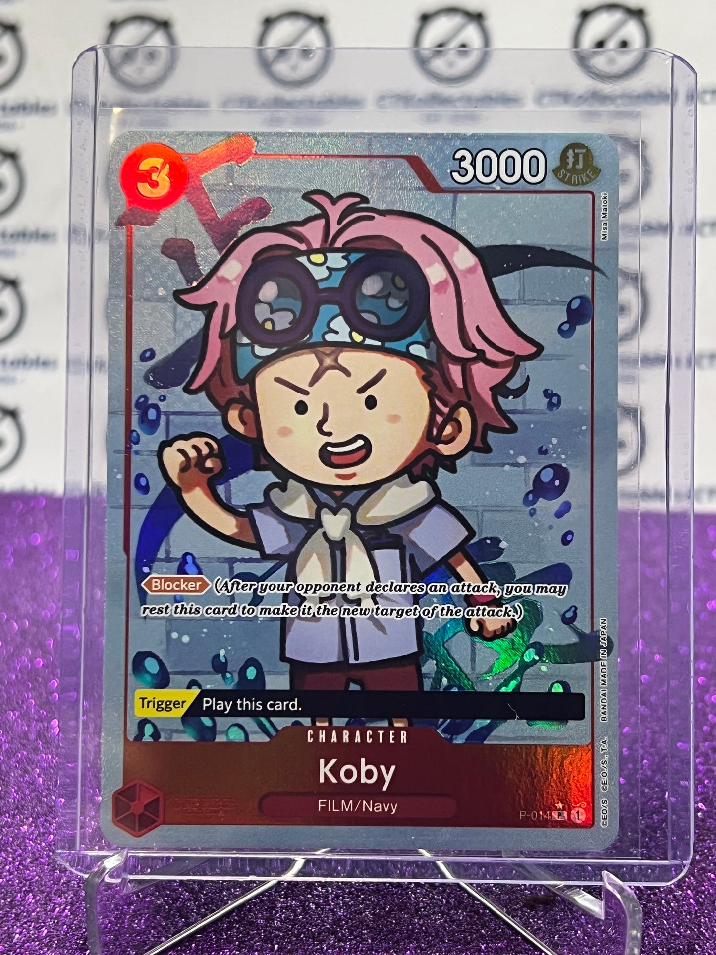 2024 ONE PIECE THE BEST KOBY # P-014* PROMO  FOIL ENGLISH TRADING GAME CARD