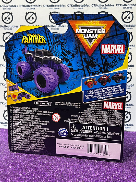2024 HOT WHEELS MATTEL MONSTER TRUCK SERIES 2 MONSTER JAM 1/64 BLACK PANTHER MARVEL