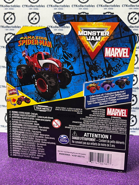 2024 HOT WHEELS MATTEL MONSTER TRUCK SERIES 2 MONSTER JAM 1/64 SPIDER-MAN MARVEL