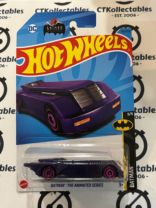 HOT WHEELS MATTEL BATMAN THE ANIMATED SERIES 5/5 DC PURPLE 169/250 LONG CARD 2021