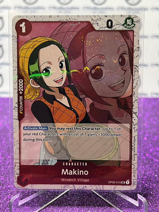 2024 ONE PIECE THE BEST MAKINO # OP02-015 UC GLITTER FLAG FOIL TRADING GAME CARD
