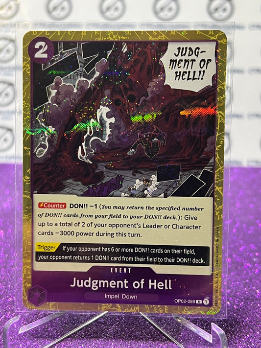 2024 ONE PIECE THE BEST JUDGMENT OF HELL # OP02-089 R GLITTER FLAG FOIL TRADING GAME CARD