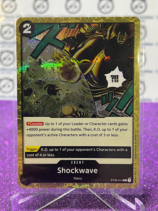 2024 ONE PIECE THE BEST SHOCKWAVE # ST06-014 C GLITTER FLAG FOIL TRADING GAME CARD