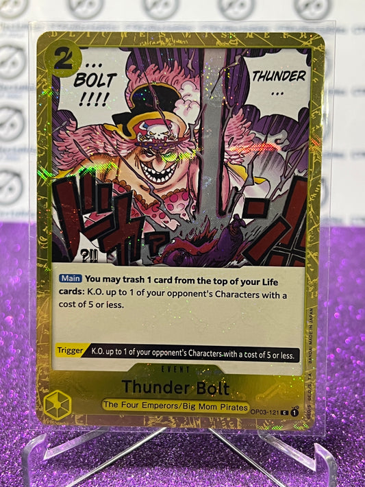 2024 ONE PIECE THE BEST THUNDER BOLT # OP03-121 C GLITTER FLAG FOIL TRADING GAME CARD