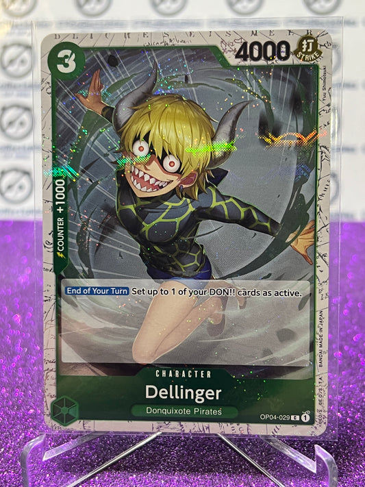 2024 ONE PIECE THE BEST DELLINGER # OP04-029 C  GLITTER FLAG FOIL TRADING GAME CARD