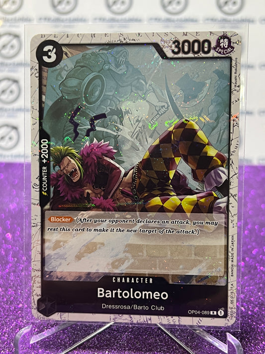 2024 ONE PIECE THE BEST BARTOLOMEO # OP04-089 R GLITTER FLAG FOIL TRADING GAME CARD