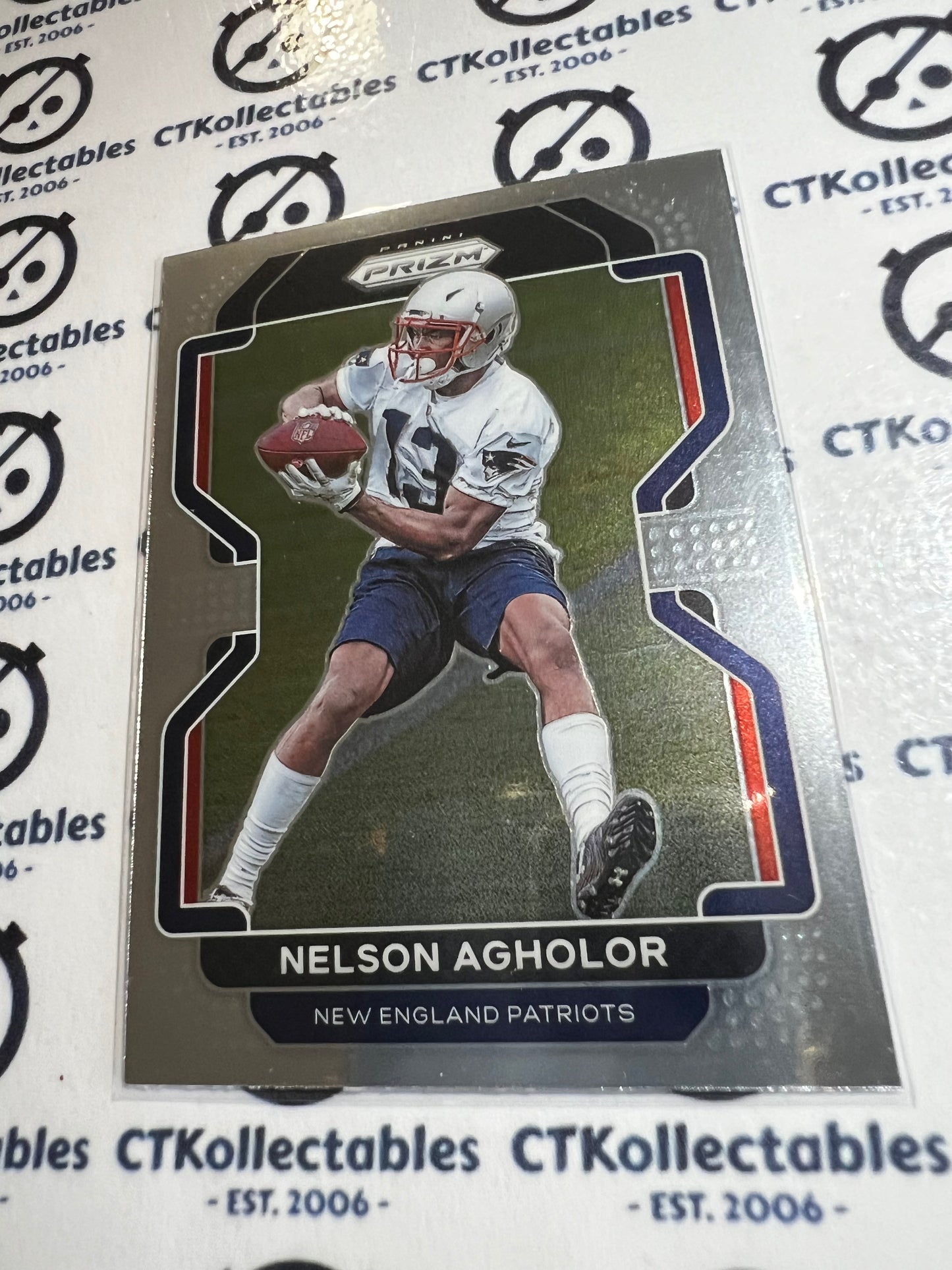 2021 NFL Panini Prizm Base Card #94 Nelson Agholor New England Patriots