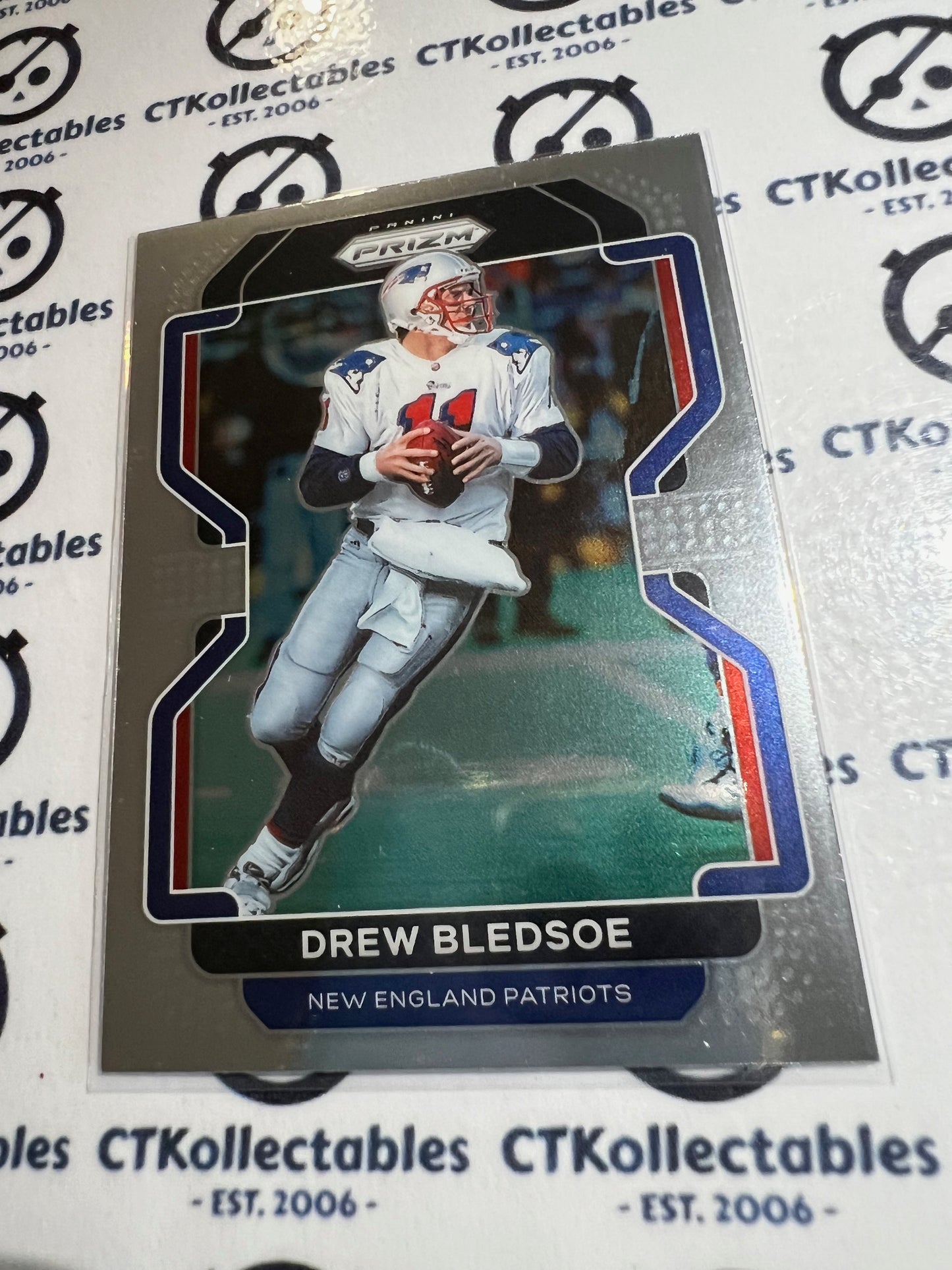 2021 NFL Panini Prizm Base Card #102 Drew Bledsoe New England Patriots