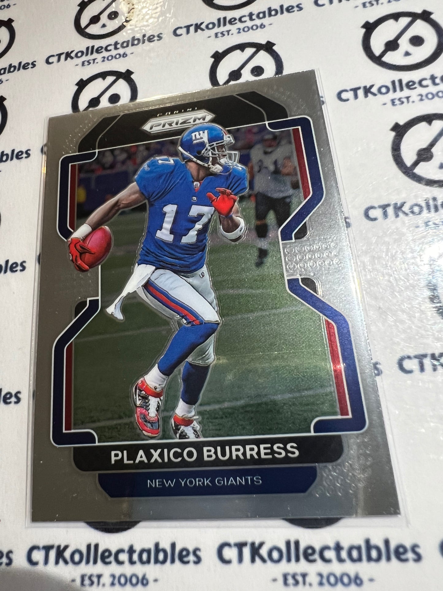 2021 NFL Panini Prizm Base Card #236 Plaxico Burress New York Giants