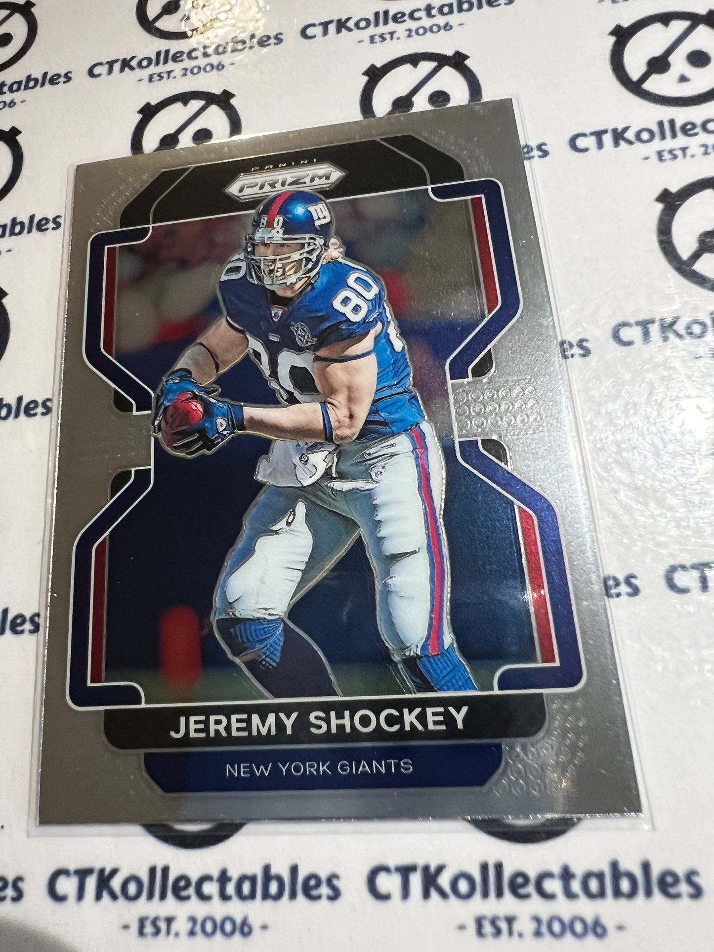 2021 NFL Panini Prizm Base Card #237 Jeremy Shockey New York Giants