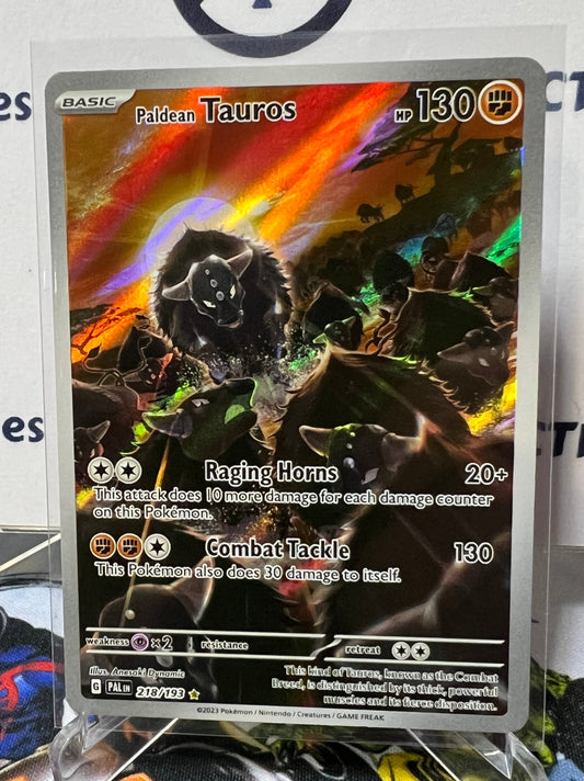 2023 PALDEAN TAUROS ILLUSTRATION RARE #218/193 SCARLET & VIOLET PALDEA EVOLVED POKEMON CARD