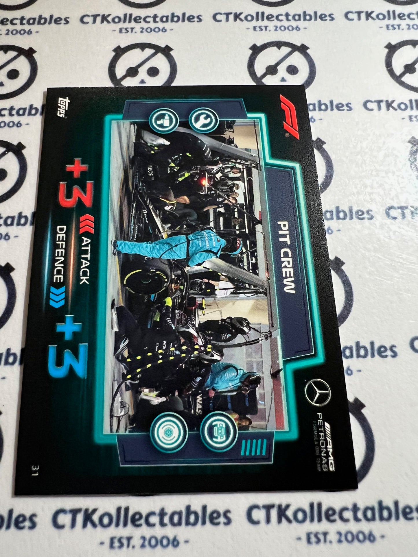2023 Topps Turbo Attax F1 Base Card - #31 Pit Crew