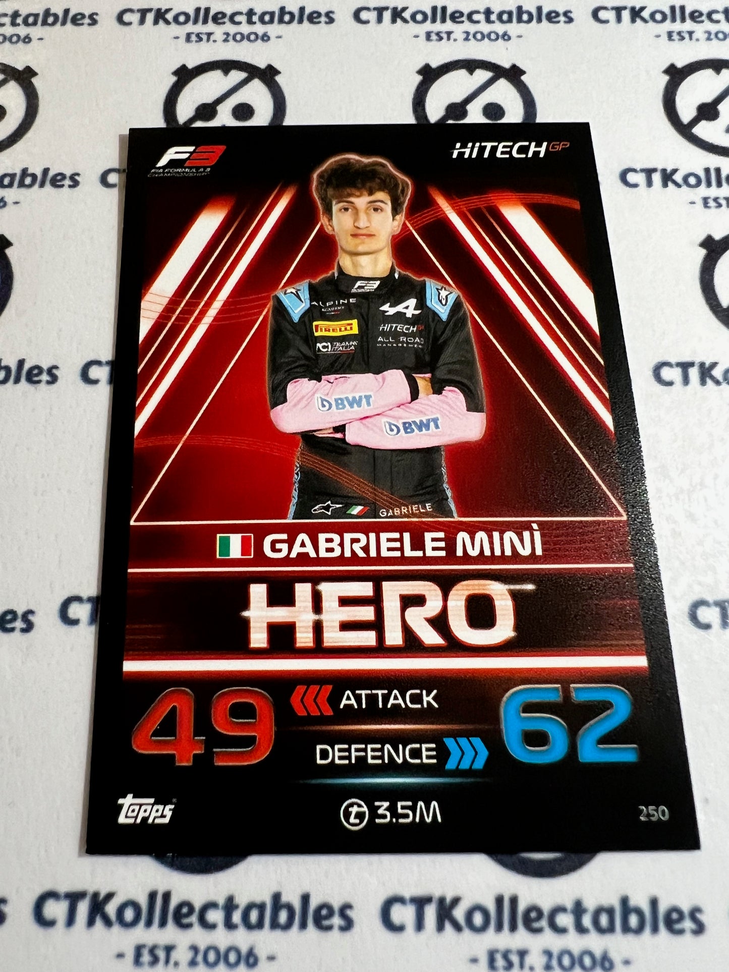 2023 Topps Turbo Attax F1 Base Card - #250 Hero-Gabriele Mini