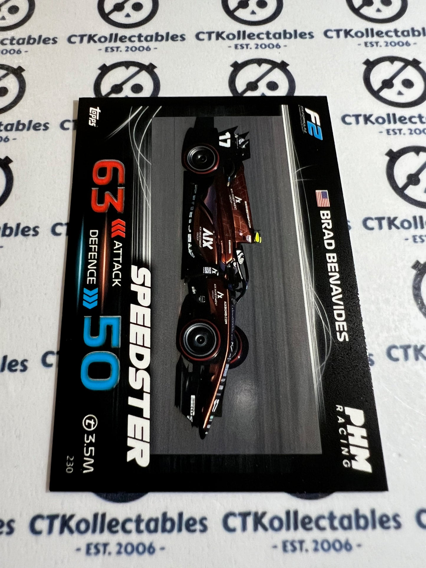 2023 Topps Turbo Attax F1 Base Card - #230 Speedster-Brad Benavides