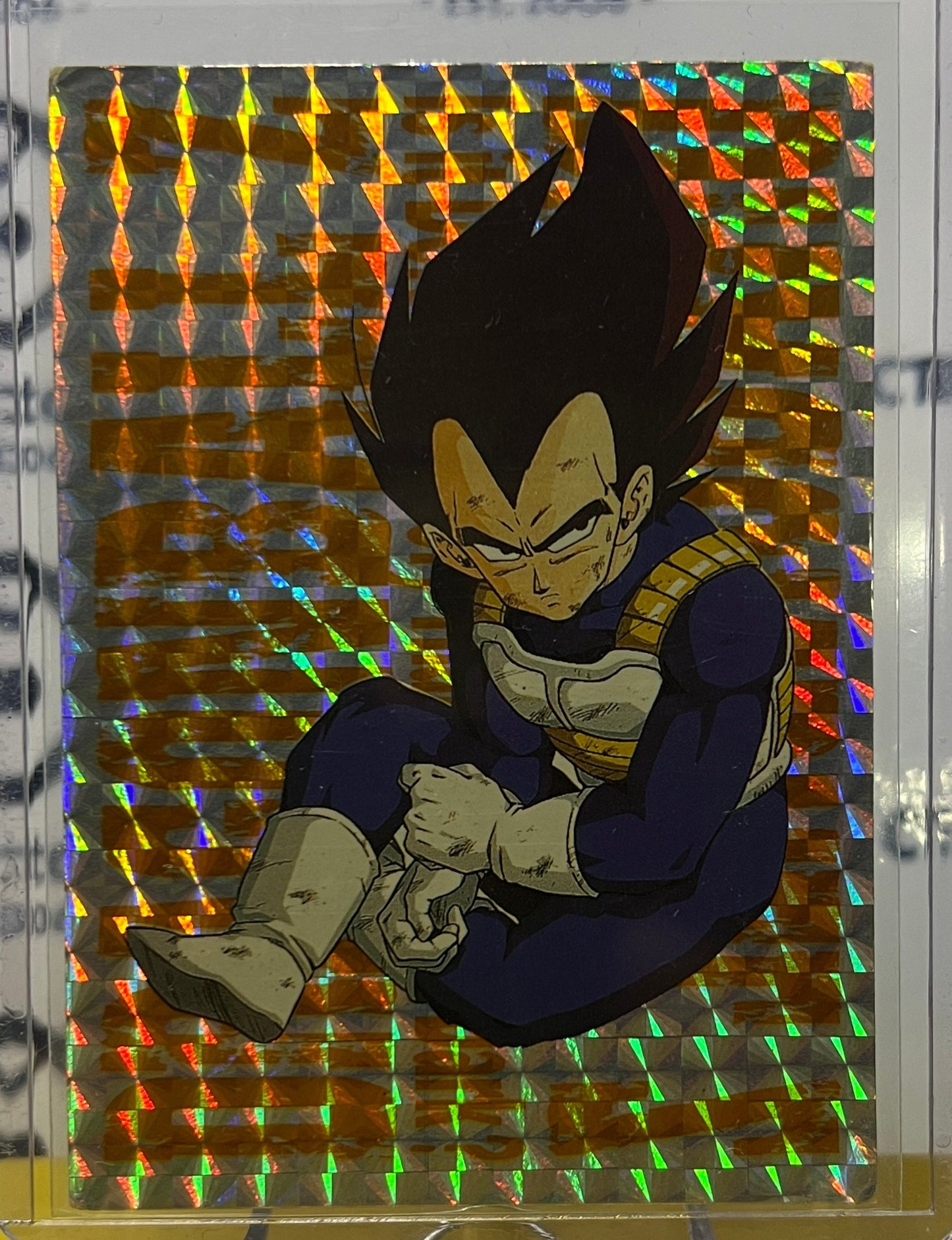 1999 DRAGON BALL Z # G-8 GAME WORN PRIZM DRAGON BALL CHASE CARD