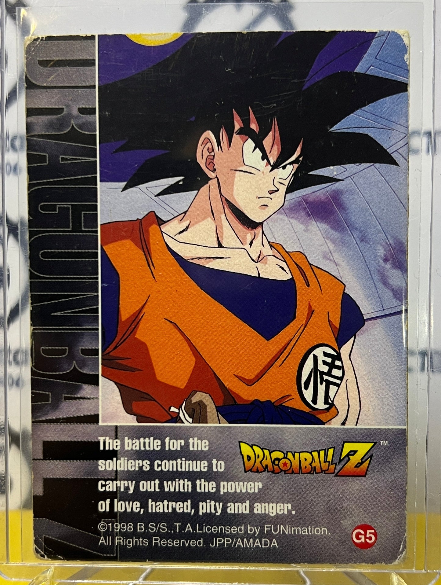 1998 DBZ ZARBON # G5 SILVER PRIZM DRAGON BALL Z CARD