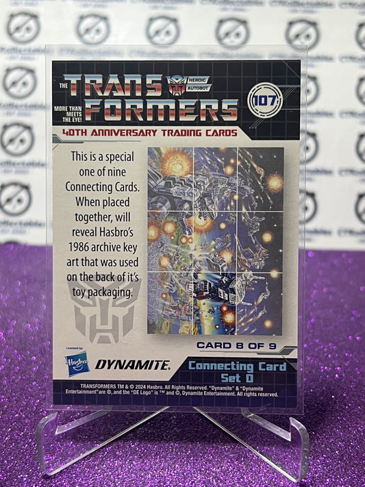 2024 TRANSFORMERS 40th ANNIVERSARY CONNECTING CARD SET O # 107 FOIL PUZZLE TRADING CARD