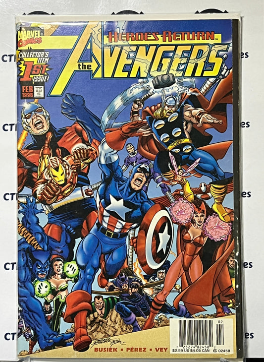THE AVENGERS # 1 VF HEROES RETURN MARVEL COMIC BOOK 1998