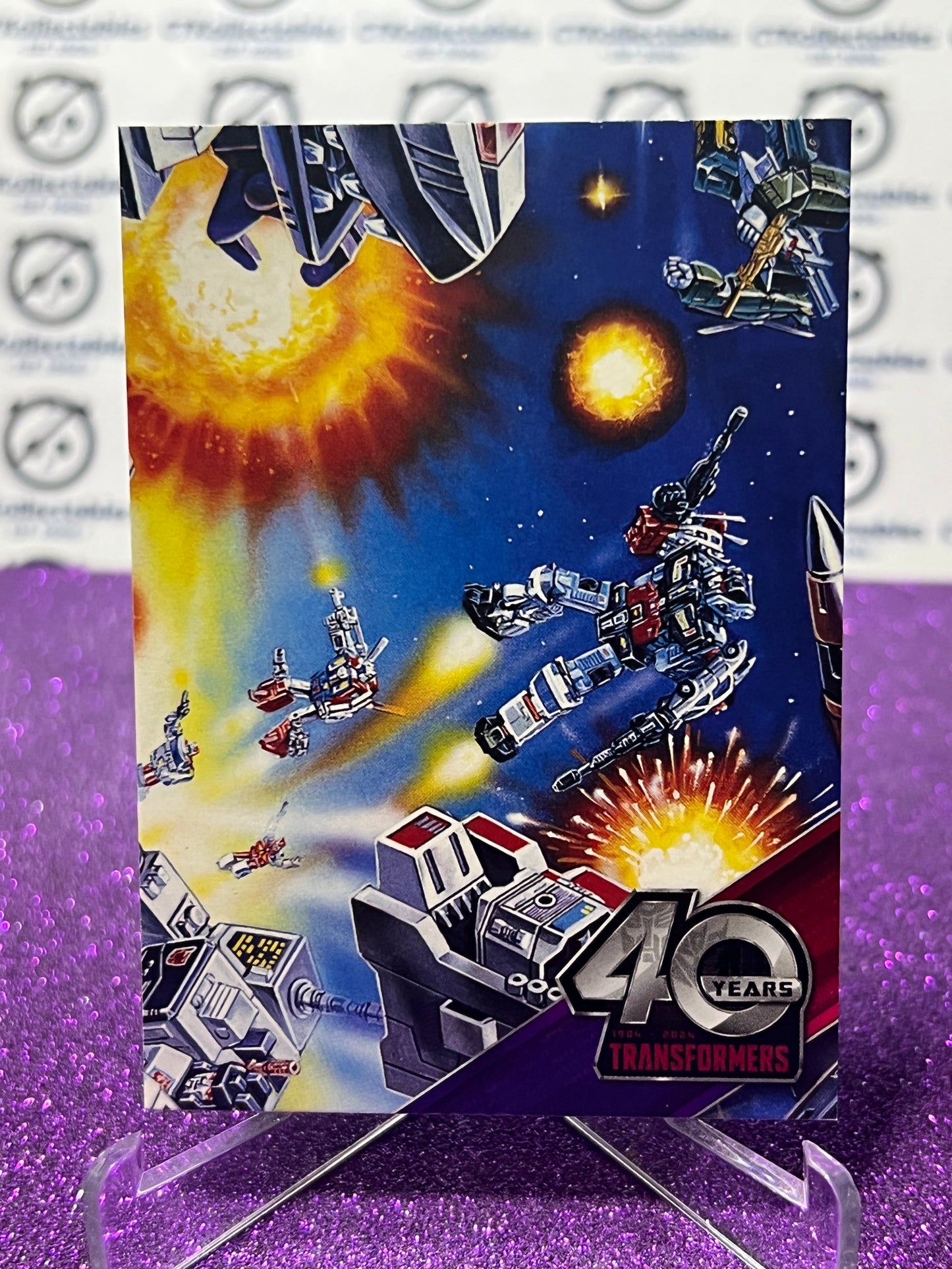 2024 TRANSFORMERS 40th ANNIVERSARY CONNECTING CARD SET D # 104 NON-FOIL PUZZLE TRADING CARD