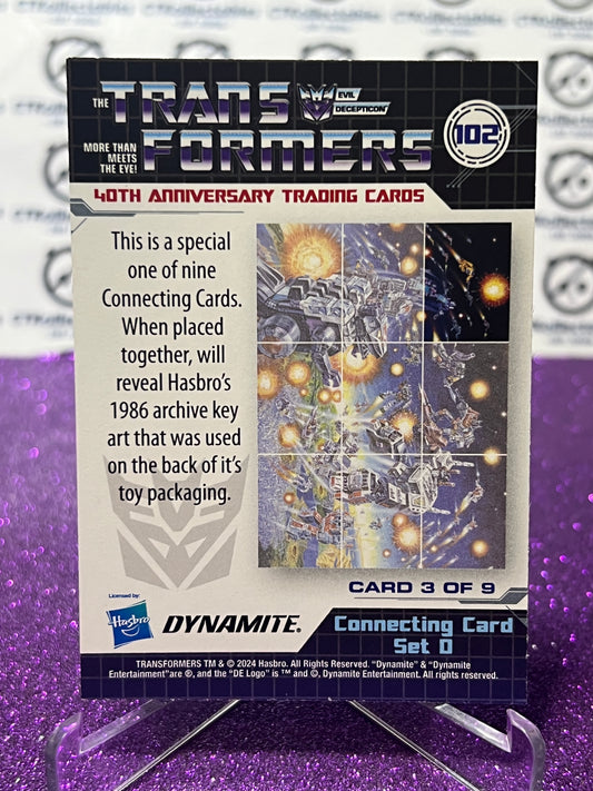 2024 TRANSFORMERS 40th ANNIVERSARY CONNECTING CARD SET D # 102 NON-FOIL PUZZLE TRADING CARD