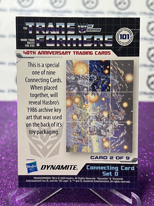 2024 TRANSFORMERS 40th ANNIVERSARY CONNECTING CARD SET D # 101 NON-FOIL PUZZLE TRADING CARD
