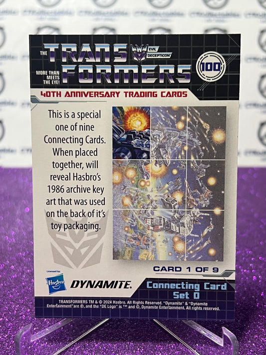 2024 TRANSFORMERS 40th ANNIVERSARY CONNECTING CARD SET D # 100 NON-FOIL PUZZLE TRADING CARD