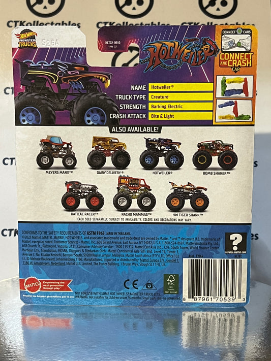 HOT WHEELS MATTEL MONSTER TRUCKS 1/64 HOTWEILER - 2023 UNOPENED