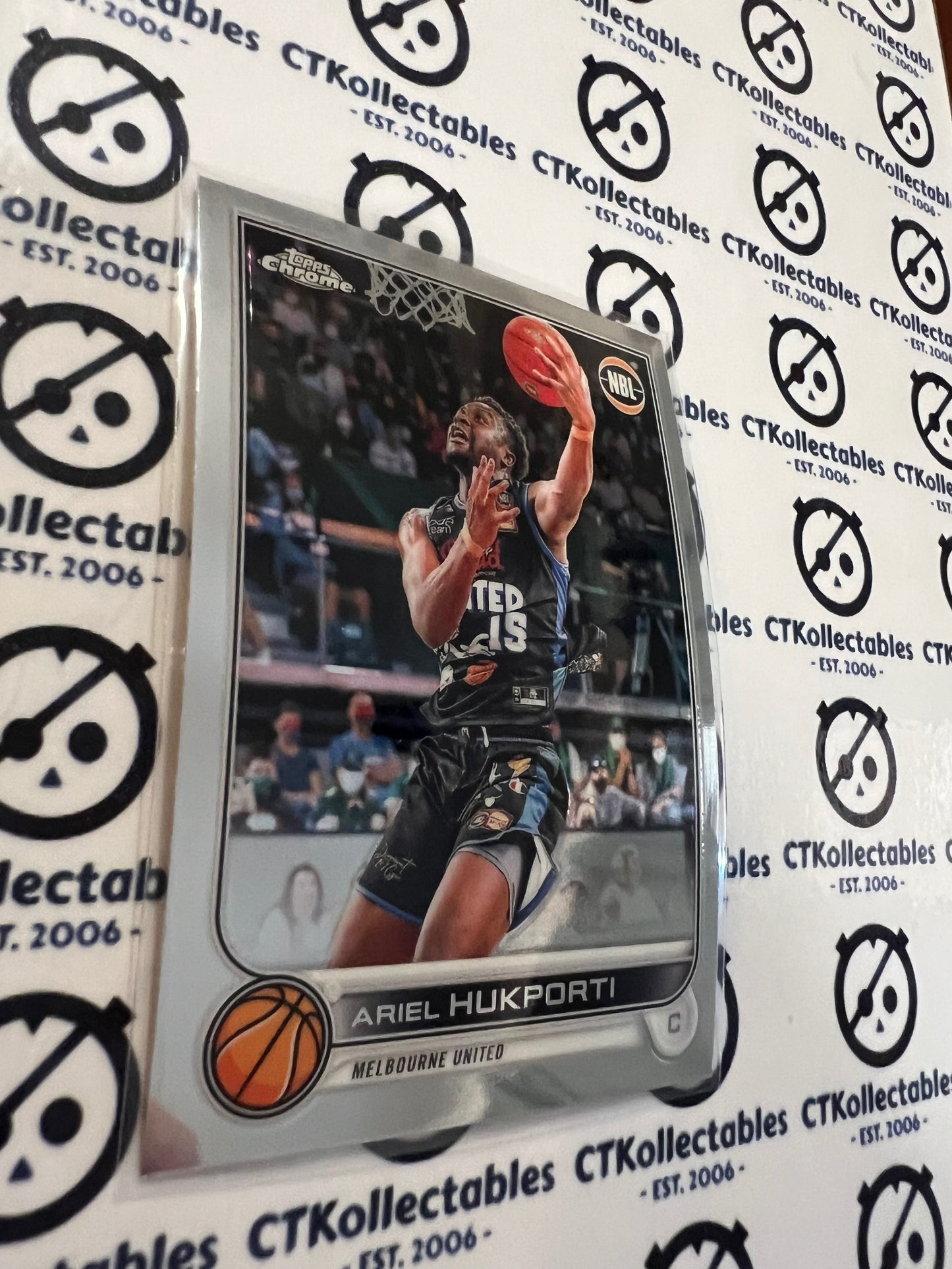 2022-23 Topps NBL Chrome Base #41 Ariel Hukporti Melbourne United