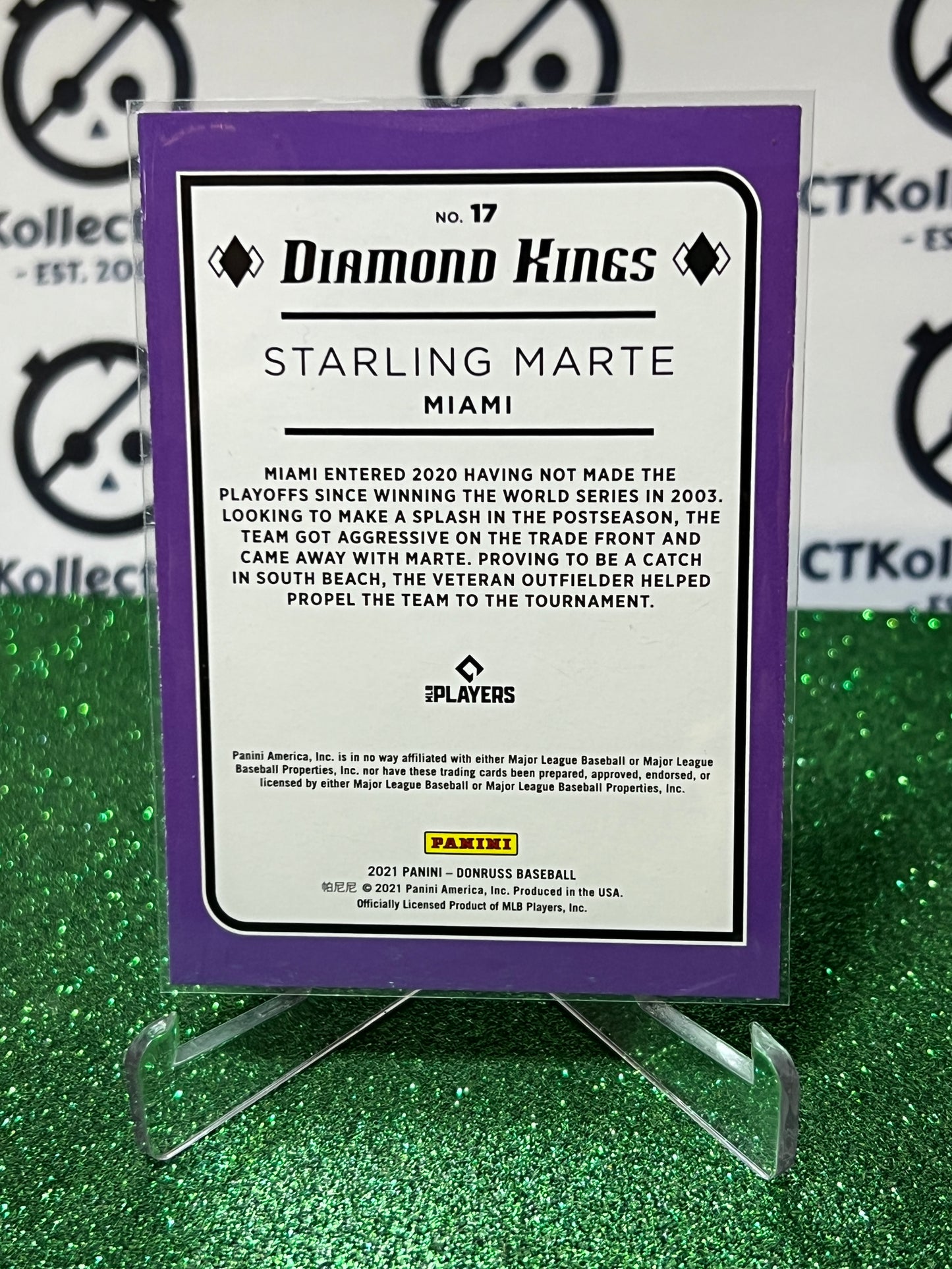 2021 PANINI DONRUSS DIAMOND KINGS STARLING MARTE # 17 FOIL MIAMI MARLINS BASEBALL