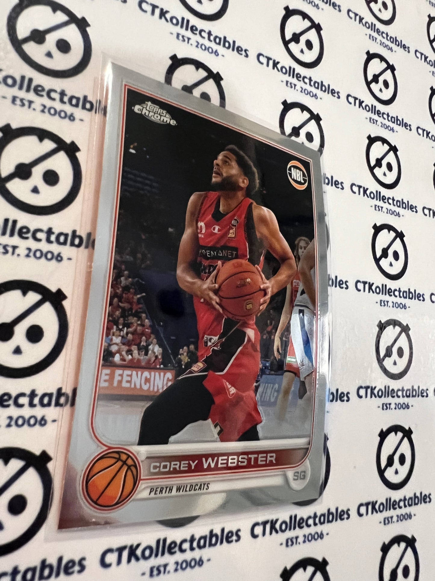2022-23 Topps NBL Chrome Base #69 Corey Webster Wildcats