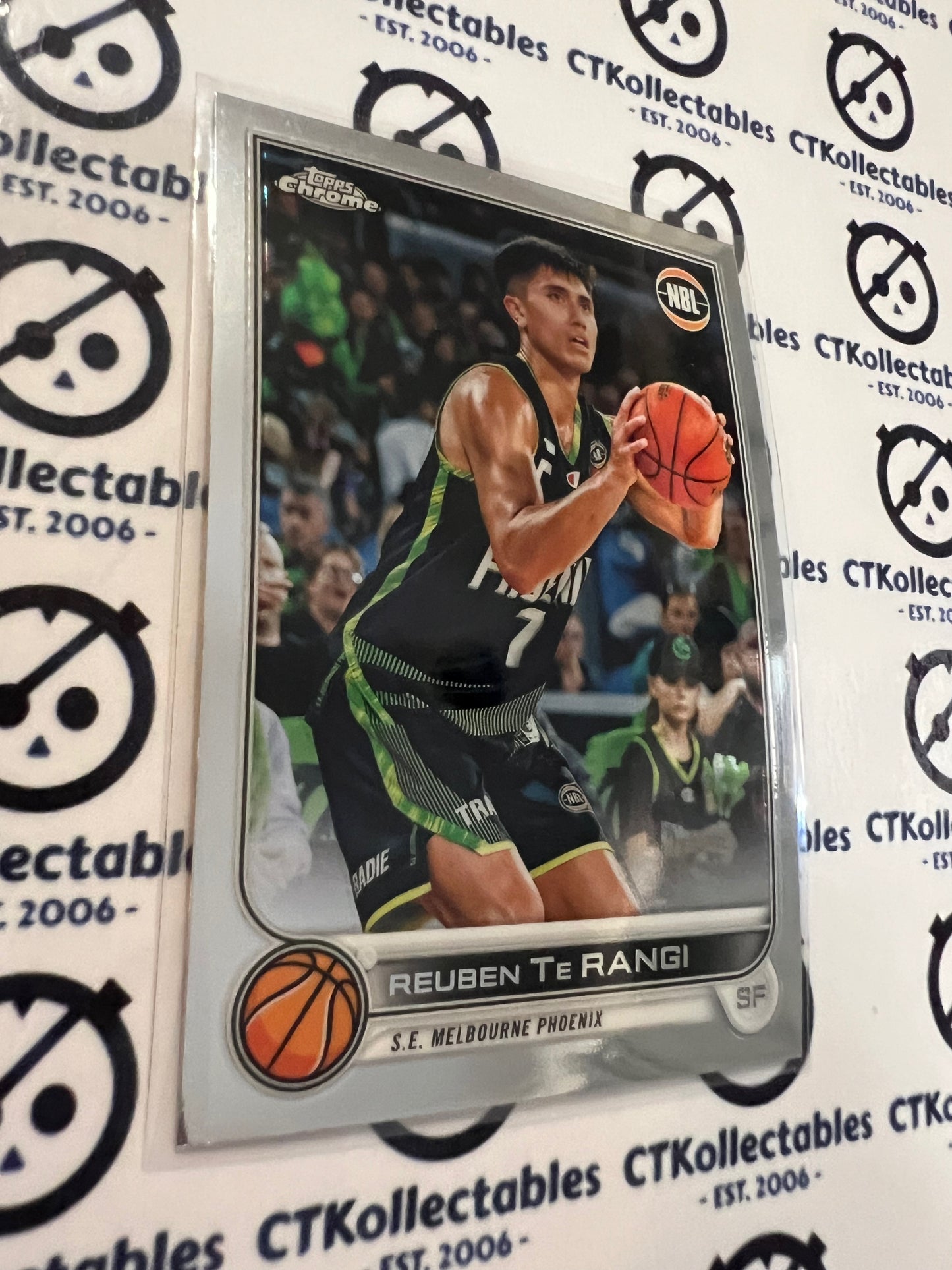 2022-23 Topps NBL Chrome Base #78 reuben te Rangi Phoenix