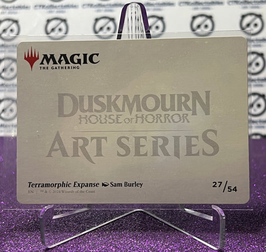 2024 MAGIC THE GATHERING DUSKMOURN HOUSE OF HORROR ART SERIES # 27/54 TERRAMORPHIC EXPANSE CARD