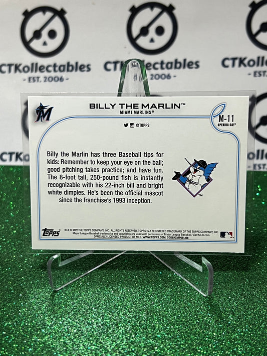 2022 TOPPS OPENING DAY BILLY THE MARLIN # M-11 MIAMI MARLINS BASEBALL