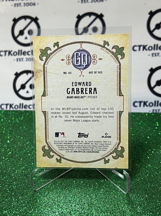 2022 TOPPS GYPSY QUEEN EDWARD CABRERA # 152 RC NO NAME VARIANT MIAMI MARLINS BASEBALL