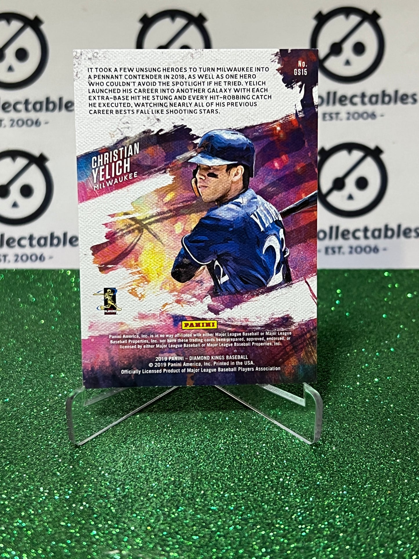 2019 PANINI DIAMOND KINGS CHRISTIAN YELICH # GS15 GALLERY OF STARS MILWAUKEE BREWERS BASEBALL CARD