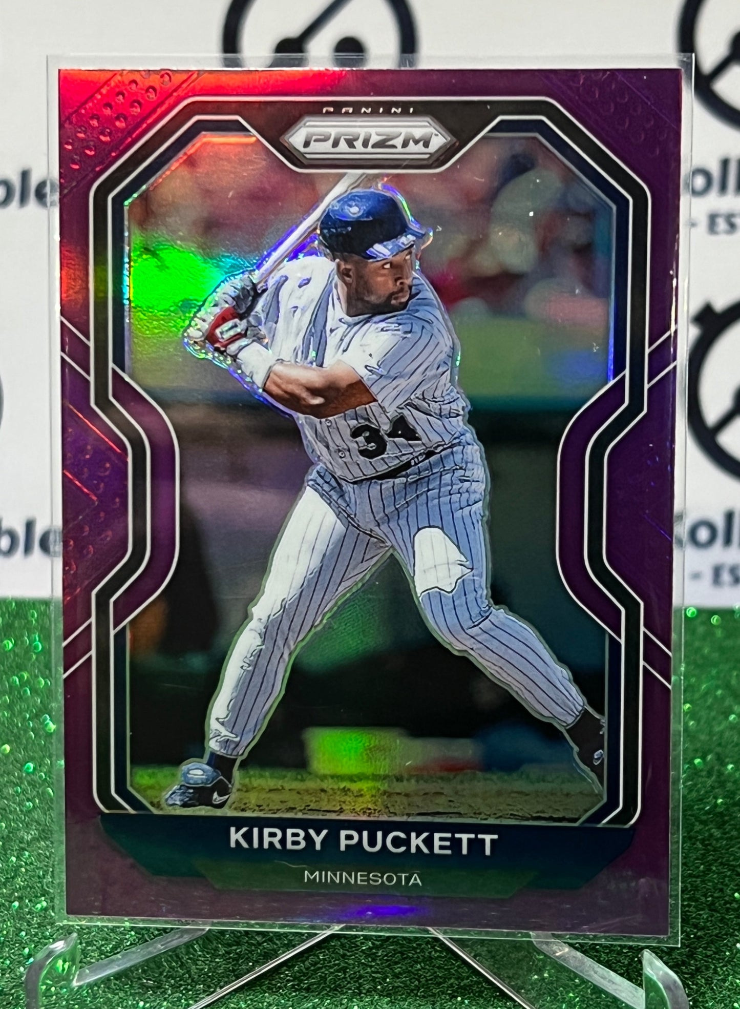 2021 PANINI PRIZM KIRBY PUCKETT # 228 PURPLE PRIZM MINNESOTA TWINS BASEBALL