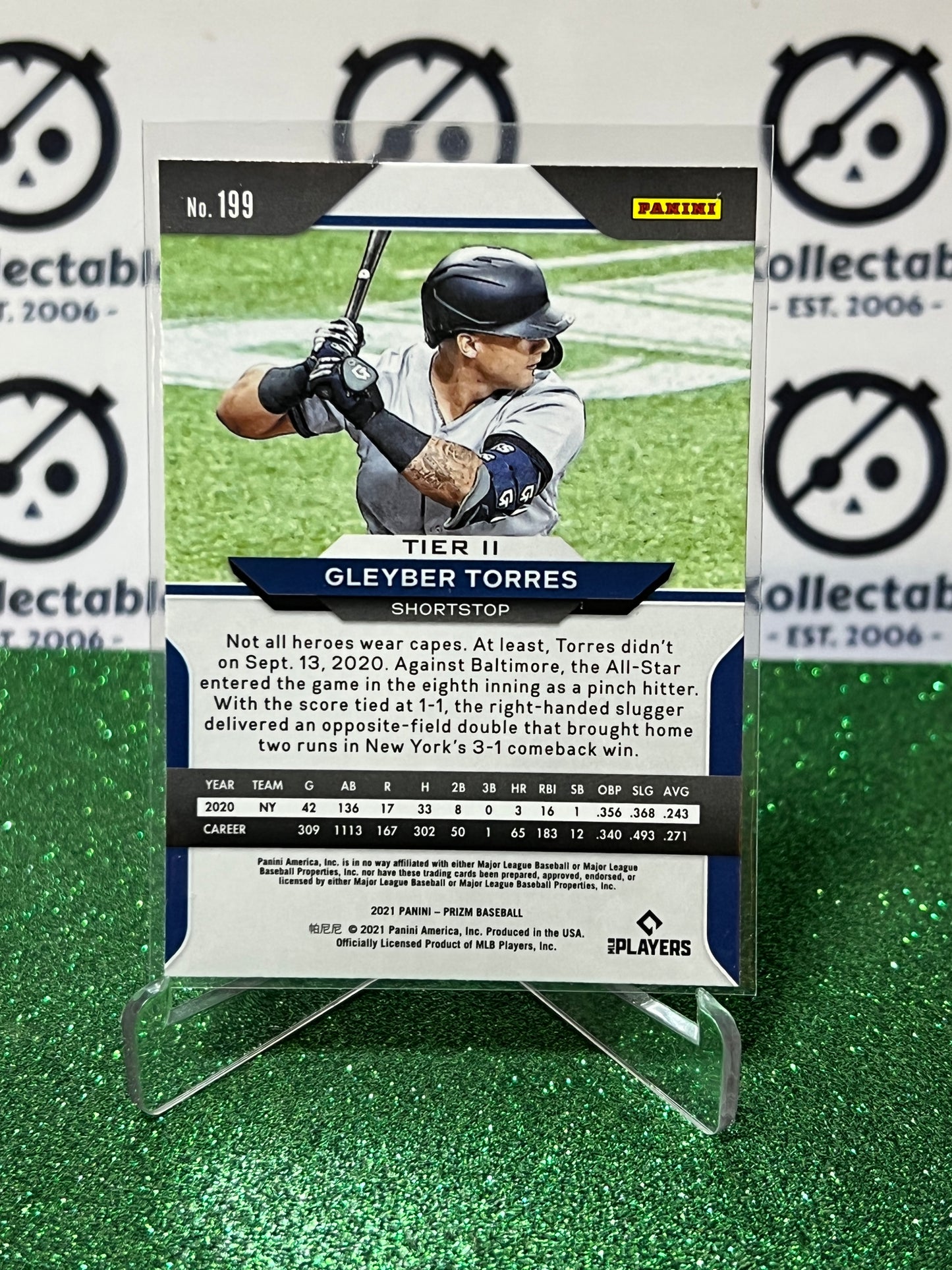 2021 PANINI PRIZM GLEYBER TORRES # 199 NEW YORK YANKEES BASEBALL CARD