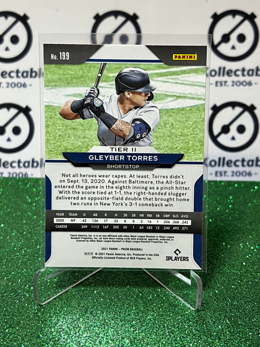2021 PANINI PRIZM GLEYBER TORRES # 199 NEW YORK YANKEES BASEBALL CARD