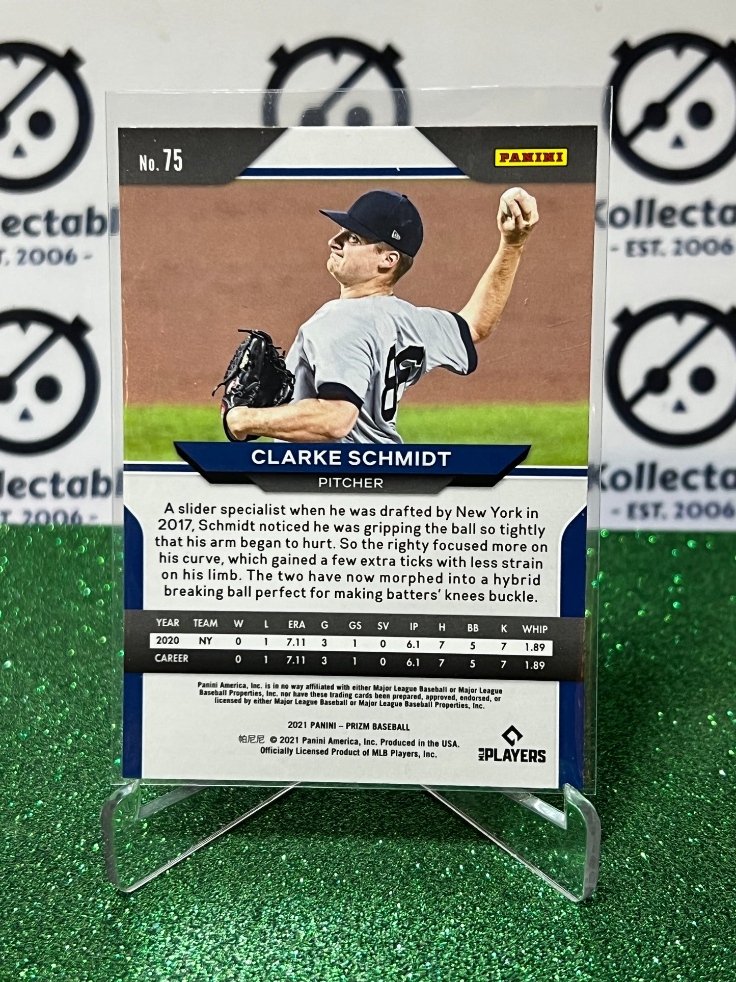 2021 PANINI PRIZM CLARKE SCHMIDT # 75 ROOKIE NEW YORK YANKEES BASEBALL CARD