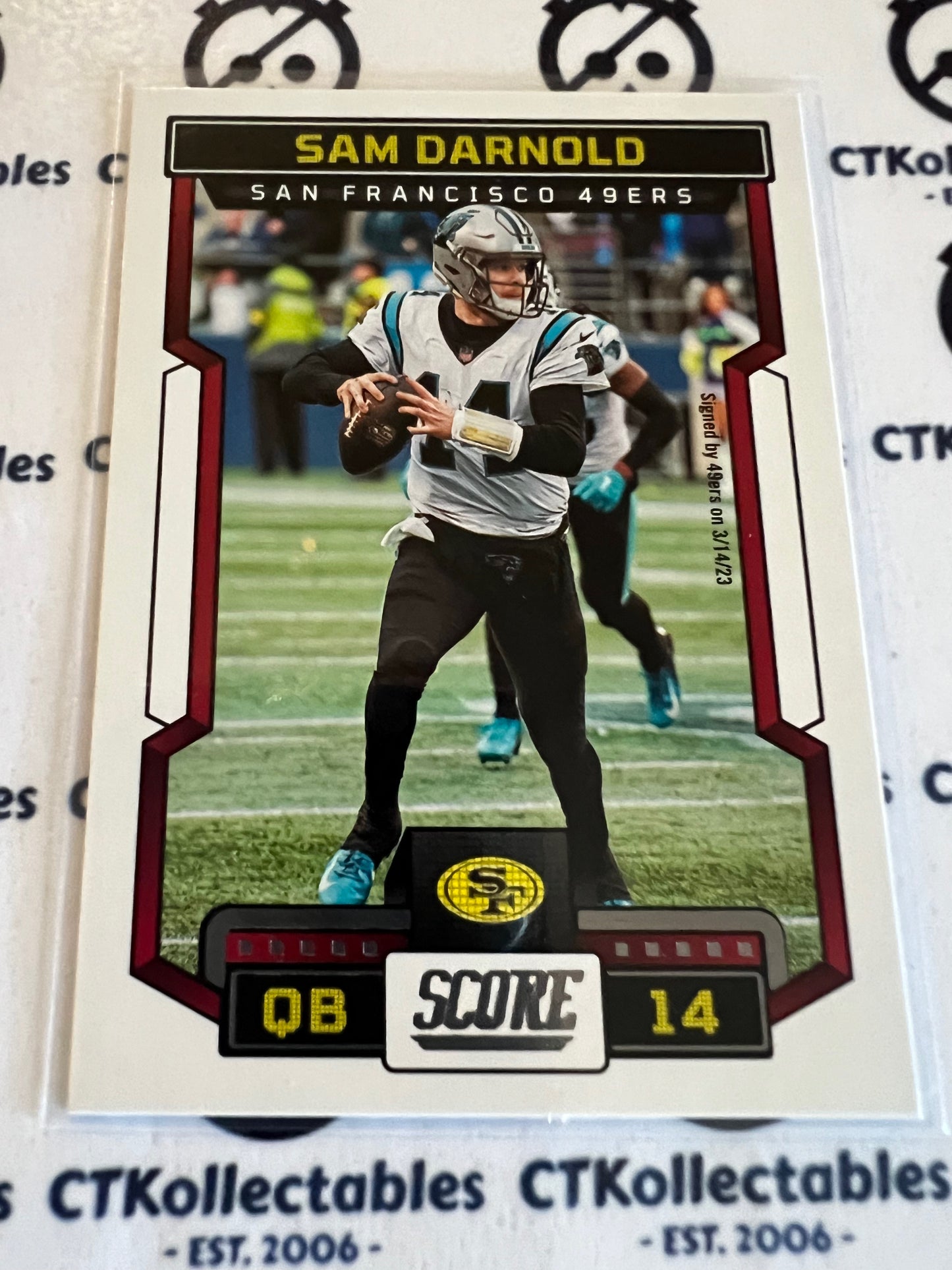 2023 NFL Panini Score Base #44 Sam Darnold 49ERS