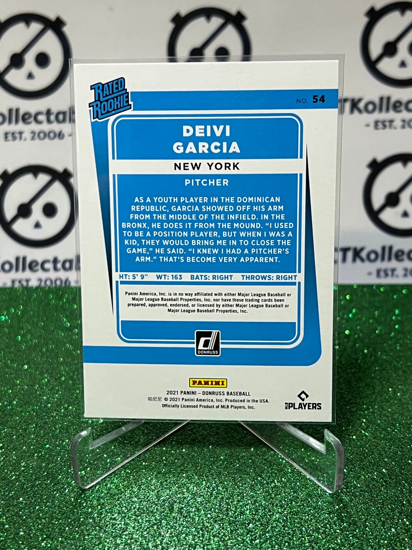 2021 PANINI DONRUSS DEIVI GARCIA # 54 RATED ROOKIE NEW YORK YANKEES BASEBALL CARD